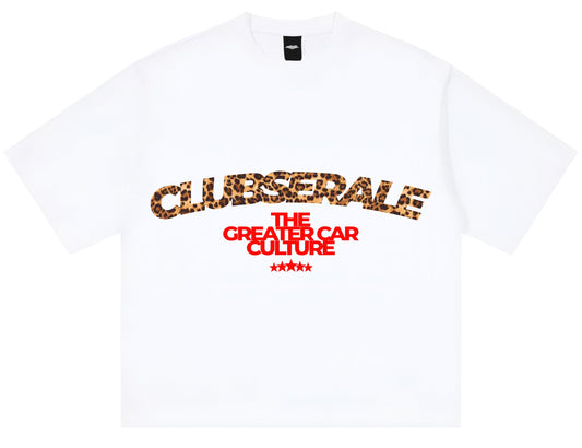 Car Culture Tee (Leopard print text)